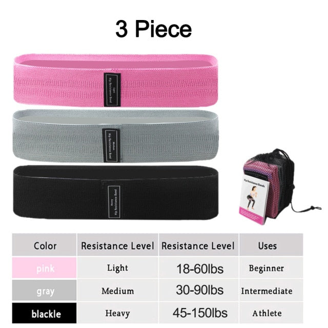 Yoga Resistance Bands - Triple Pack